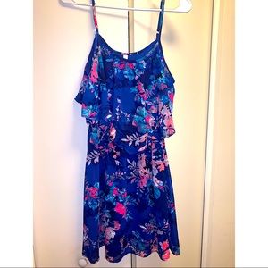 Blue floral dress